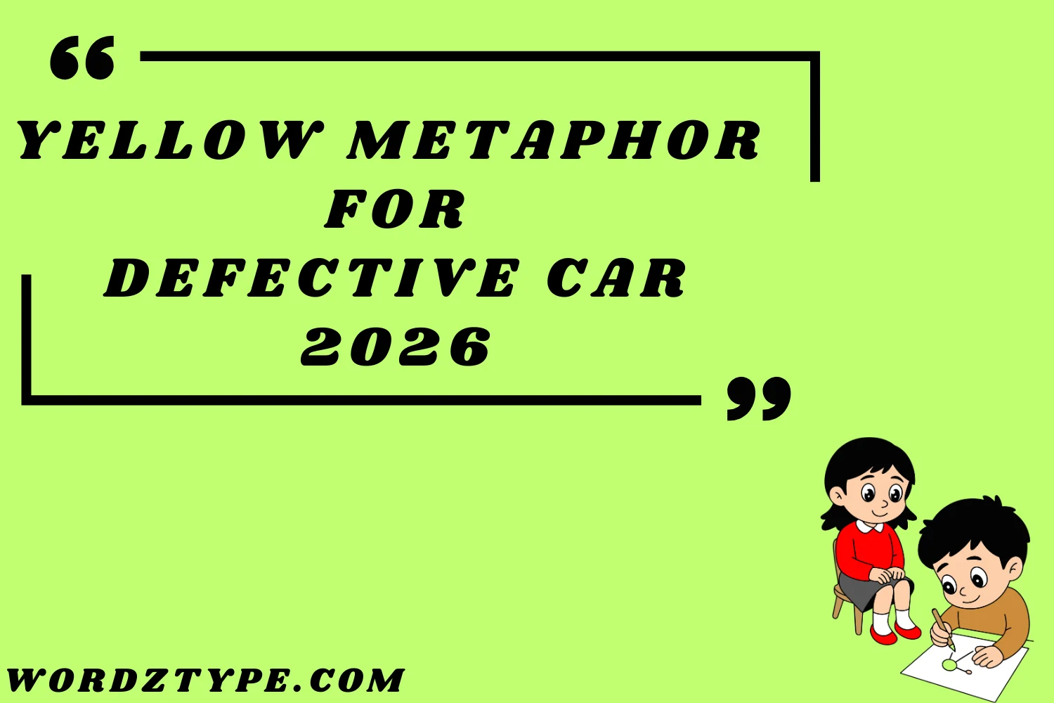 Yellow Metaphor for Defective Car